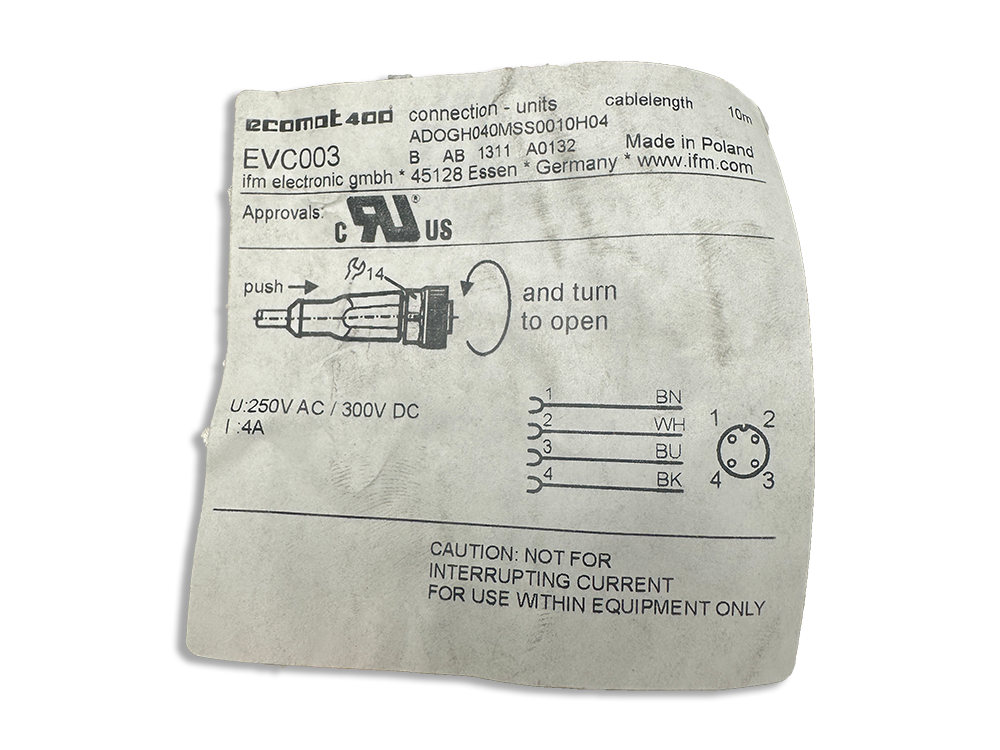 Ecomat 400 connection cable EVC003