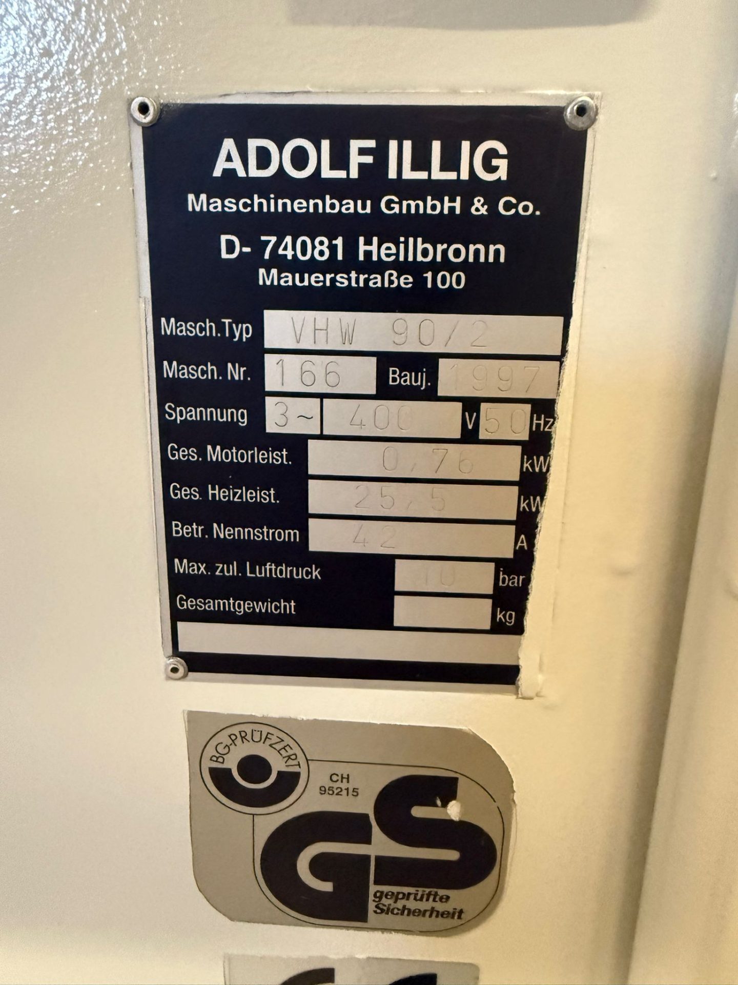 Machine Detail View